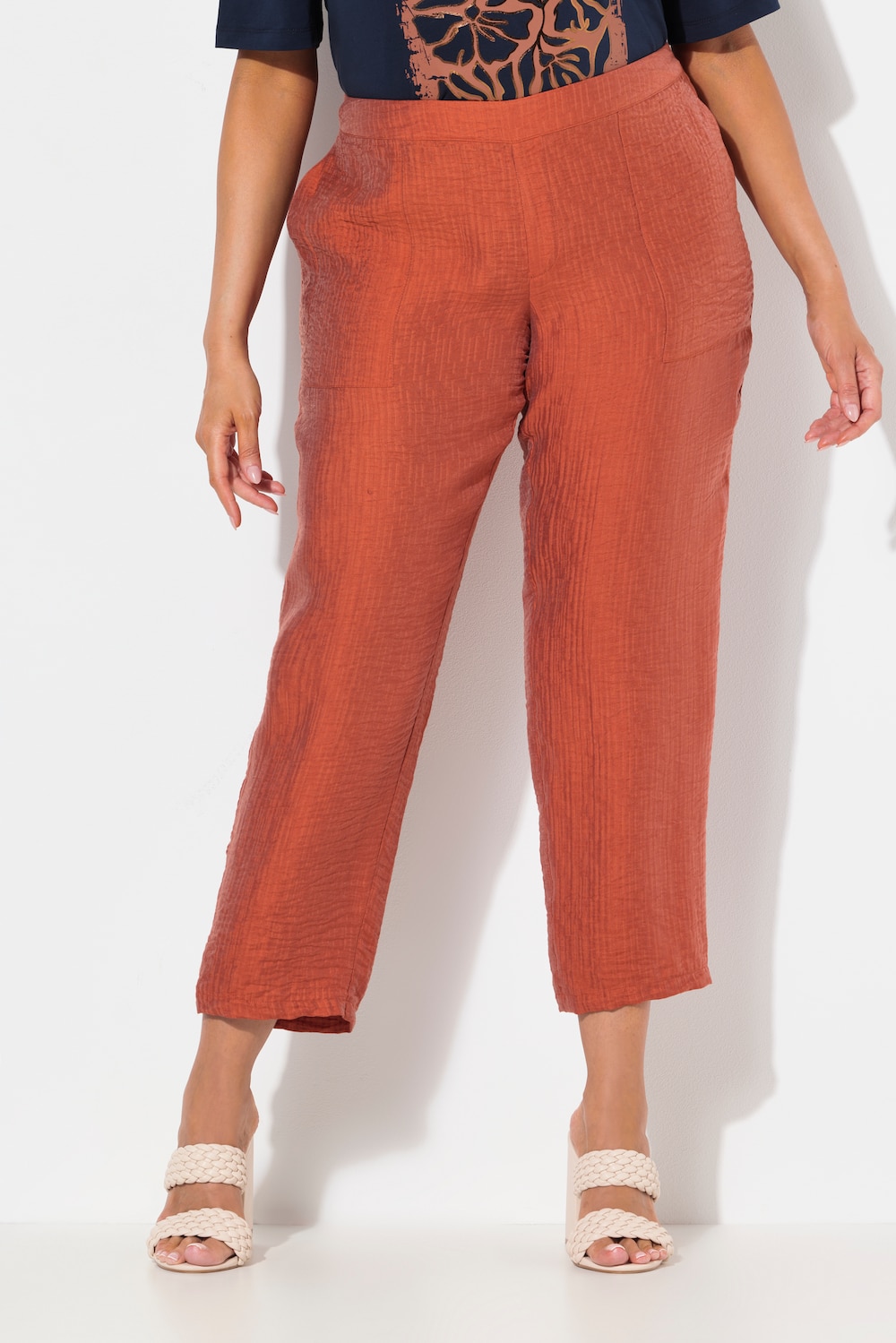 Große Größen Hose Rena, Damen, rot, Größe: 54/56, Viskose/Synthetische Fasern, Ulla Popken