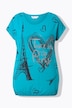 T-shirt, comfort fit, Parijs/hartprint, elastische zoom