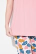 Haut de pyjama, plis, col rond, sans manches, coton biologique