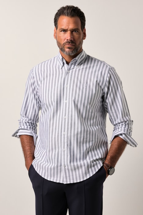 JP1880 Oxford-Hemd, Langarm, Buttondown-Kragen, Modern Fit, bis 8 XL