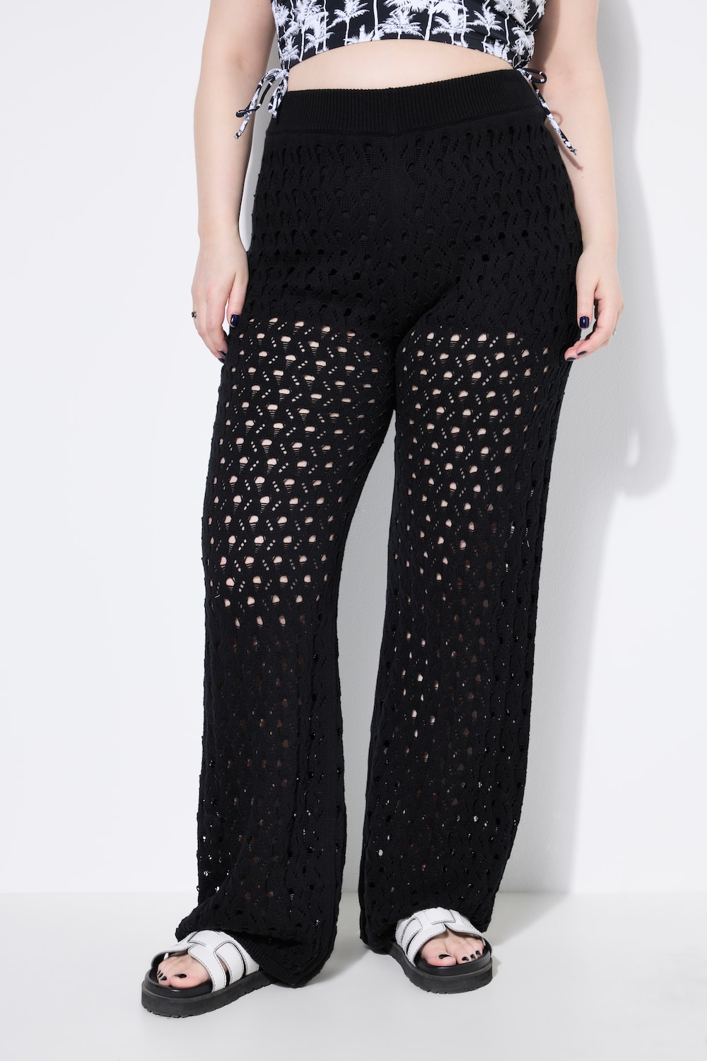 Große Größen Hose, Damen, schwarz, Größe: 54/56, Baumwolle/Polyester, Studio Untold