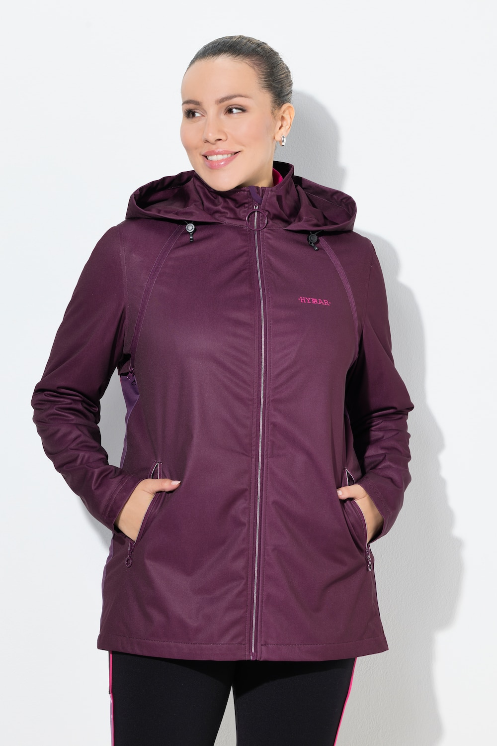 Große Größen HYPRAR 2-in-1-Funktionsjacke, Damen, lila, Größe: 42/44, Polyester, Ulla Popken