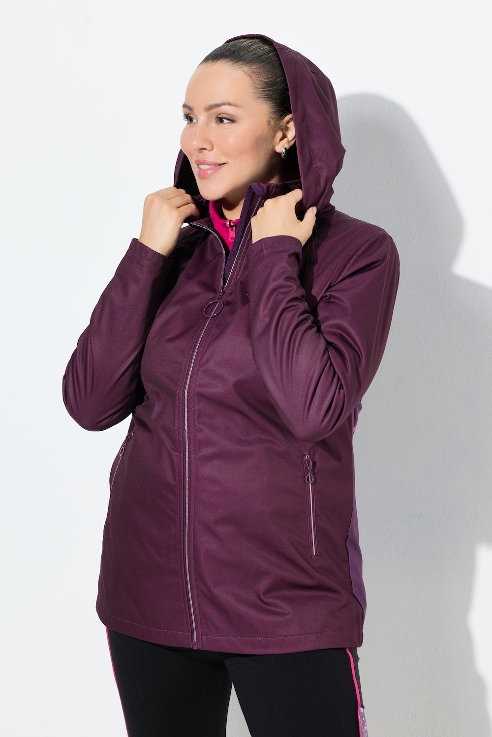 Große Größen HYPRAR 2-in-1-Funktionsjacke, Damen, lila, Größe: 62/64, Polyester, Ulla Popken