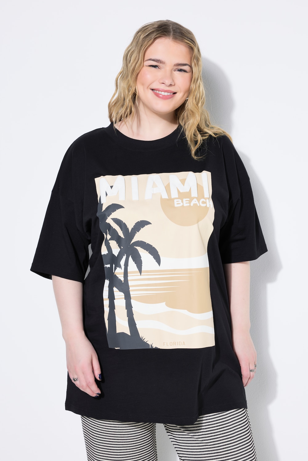 Große Größen T-Shirt, Damen, schwarz, Größe: 42/44, Baumwolle, Studio Untold