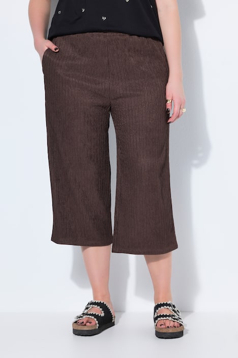 Culotte, wijde pijpen, jersey met structuur