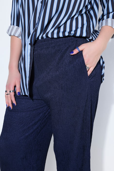 Culotte, wijde pijpen, jersey met structuur