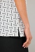 T-shirt, grafisk tryk, A-form, V-udskæring, korte ærmer