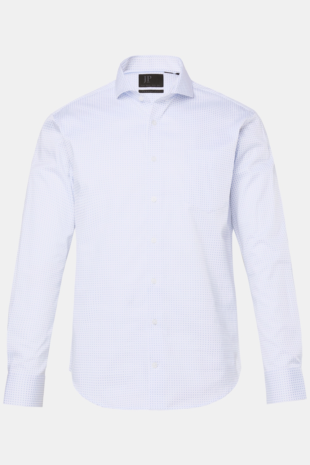 JP 1880 Business-Hemd, Langarm, Hai-Kragen, Modern Fit, Minimal-Muster, bis 8 XL