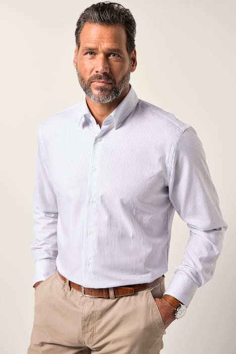 JP1880 zakelijk overhemd met strepen, lange mouwen, EasyCare, kentkraag, Modern-Fit, tot 8XL