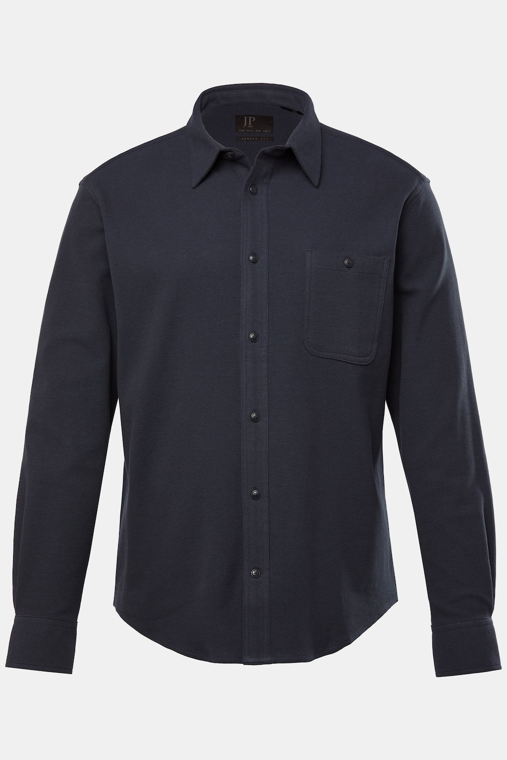 Chemise en piqué JP 1880, manches longues et col Kent, coupe Modern Fit - jusqu'au 8&nbsp