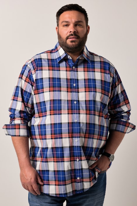 Men+ Karohemd, Langarm, Kentkragen, Comfort Fit, bis 8 XL