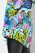 Sweatjakke, A-form, graffiti-mønster