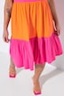 Vestido de jersey, ajuste cómodo, color blocking, volantes