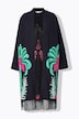 Kimono, musselin, palme-print