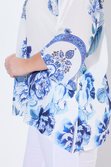 Blusenshirt, Allovermuster mit Glitzersteinchen