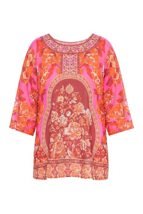 Halenkové tričko, plošný vzor s třpytivými kamínky