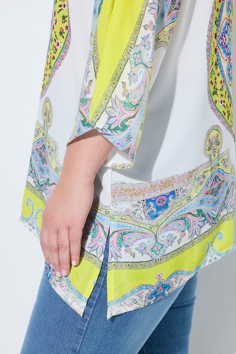 Blusenshirt, Allovermuster mit Glitzersteinchen