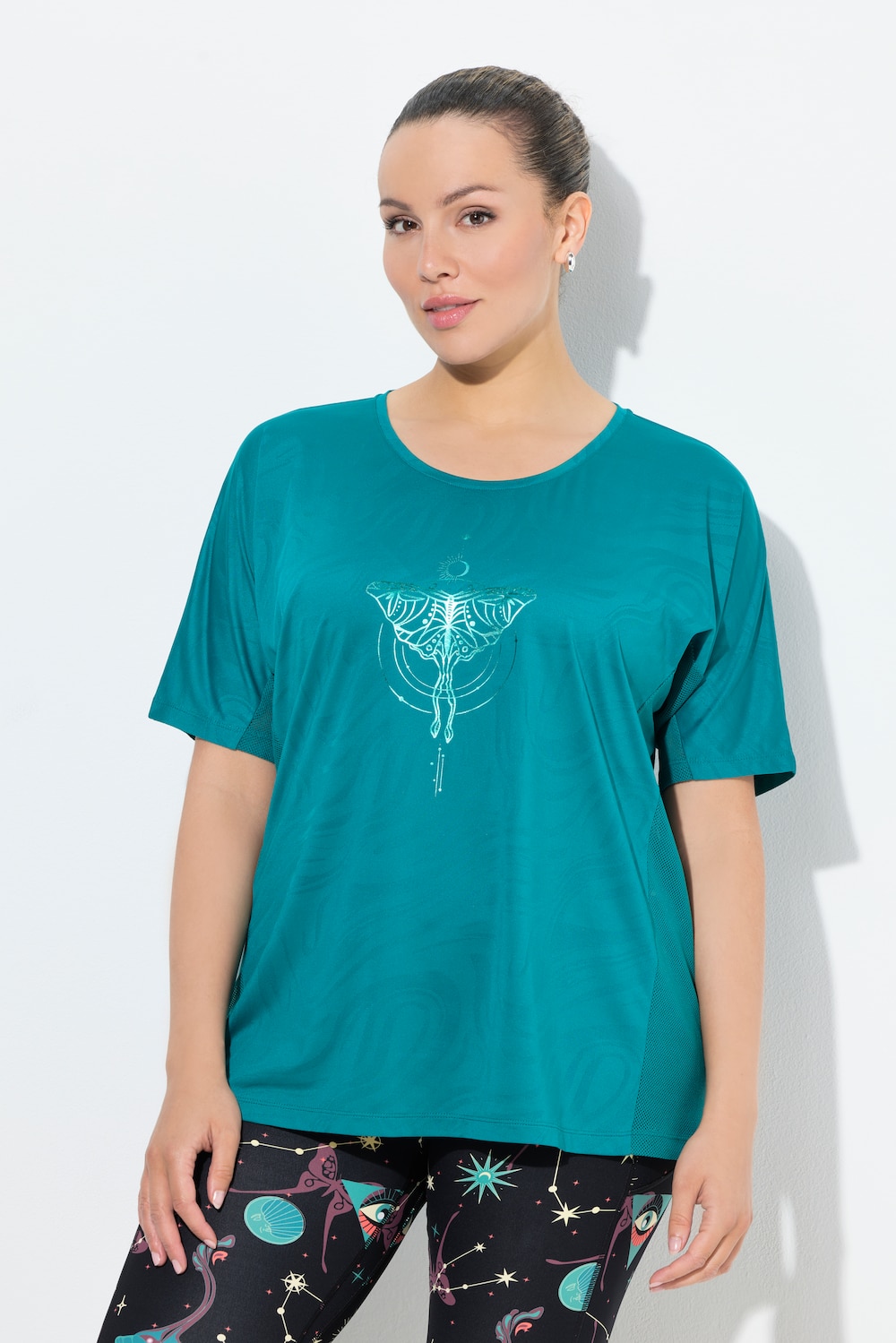 Große Größen Funktionsshirt, Damen, türkis, Größe: 46/48, Polyester, Ulla Popken