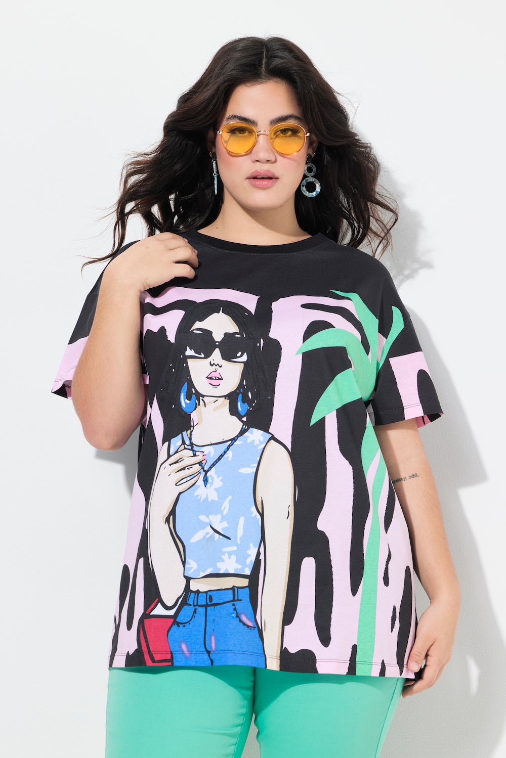 T-Shirt, Boxy Fit, Frauen-Motiv