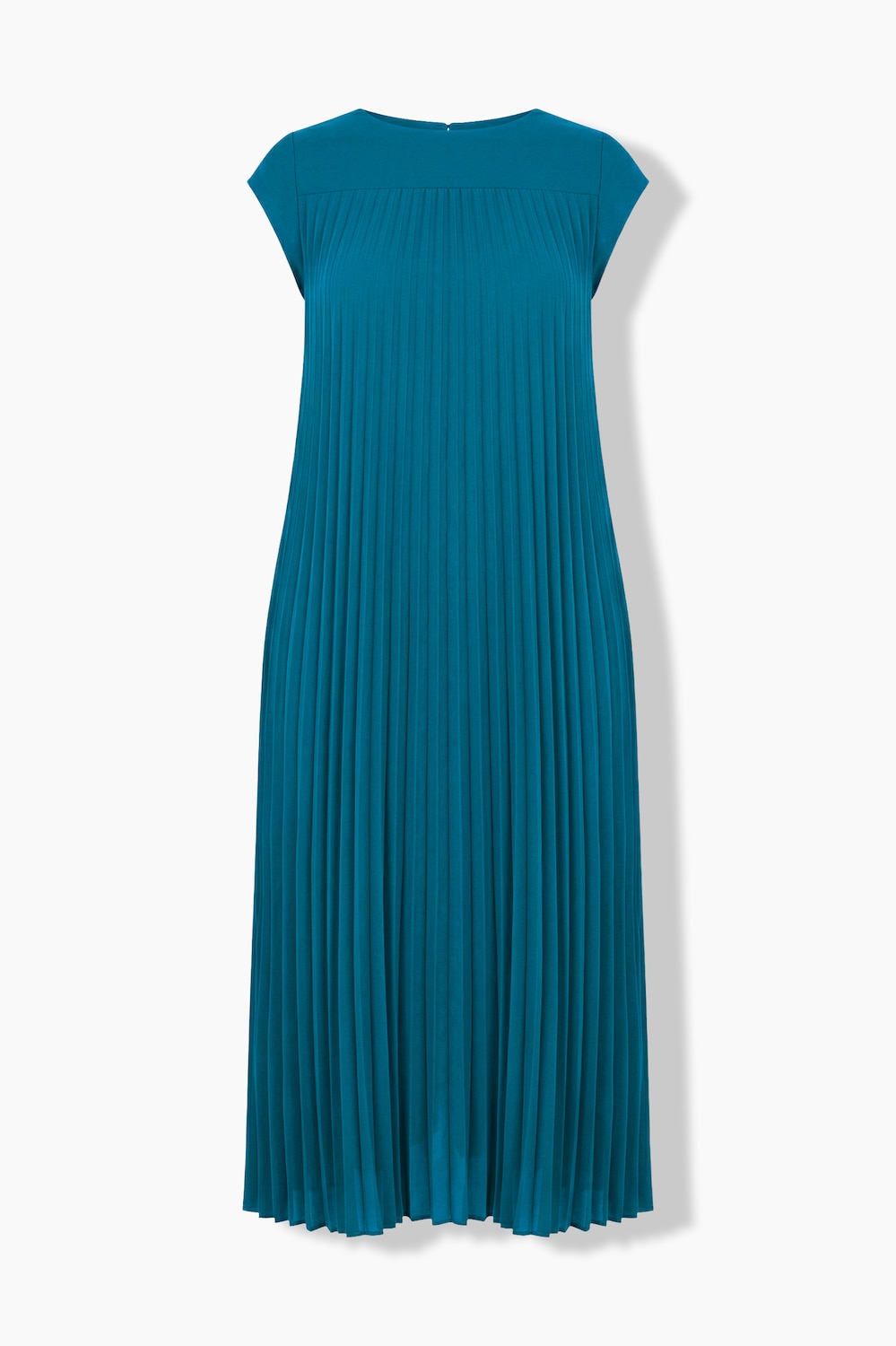 Stora storlekar Plisserad klänning, Dam, blå, storlek: 58, Polyester, Mia Moda