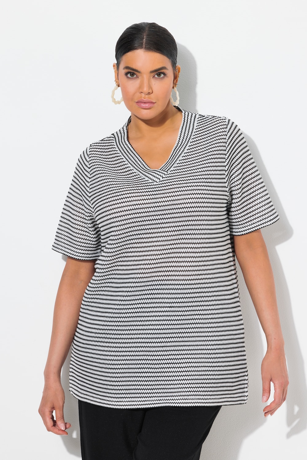 Thumbnail - Große Größen Sweatshirt, Damen, schwarz, Größe: 54/56, Polyester, Ulla Popken