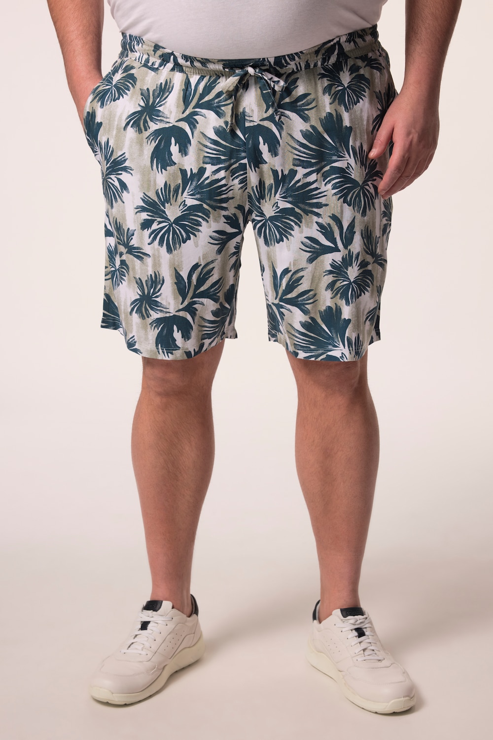 Men+ viscose-bermuda, all-over print, Regular Fit, tot 8XL