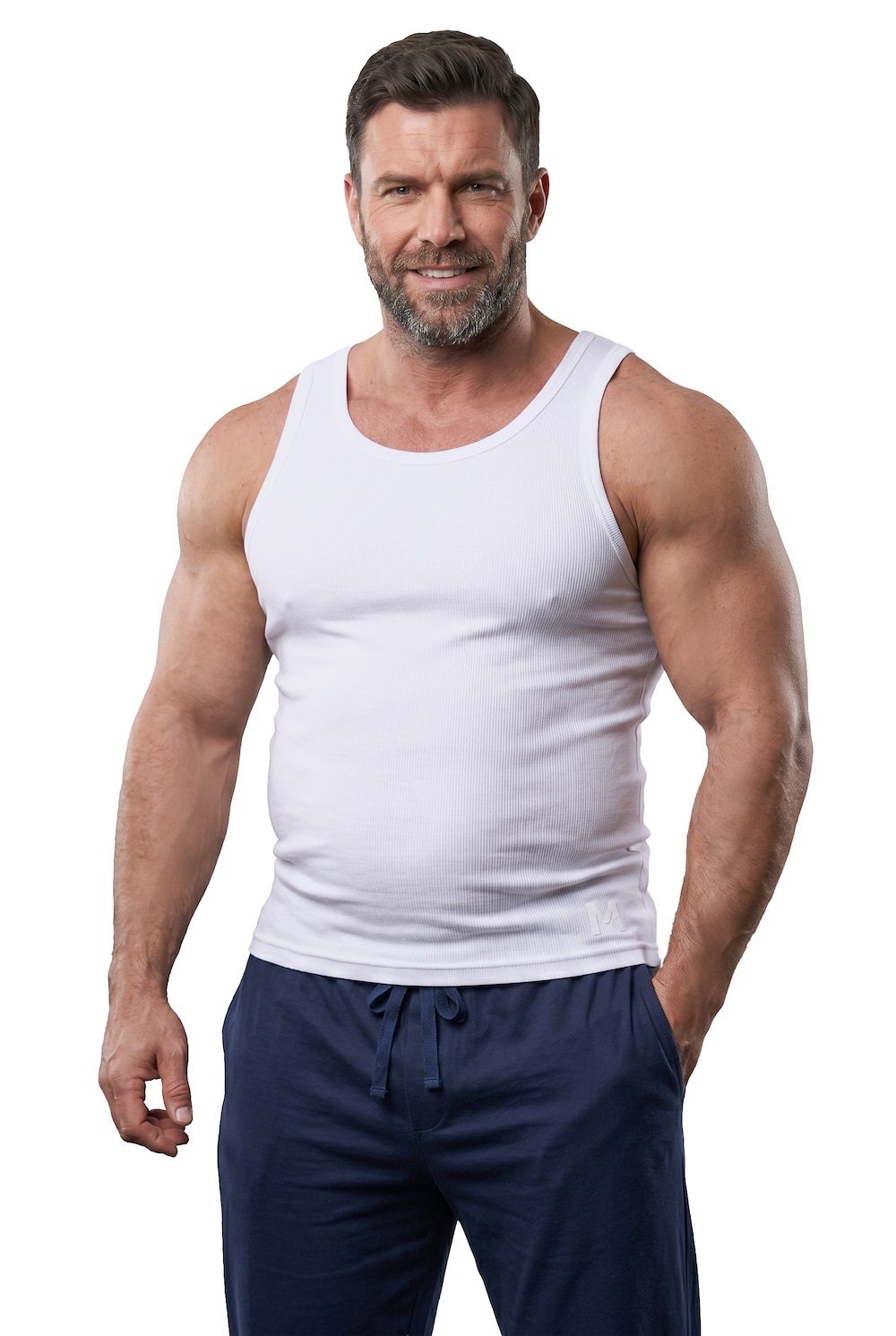 Stora storlekar Undertröja, Her, vit, storlek: 7XL, Bomull, Men Plus