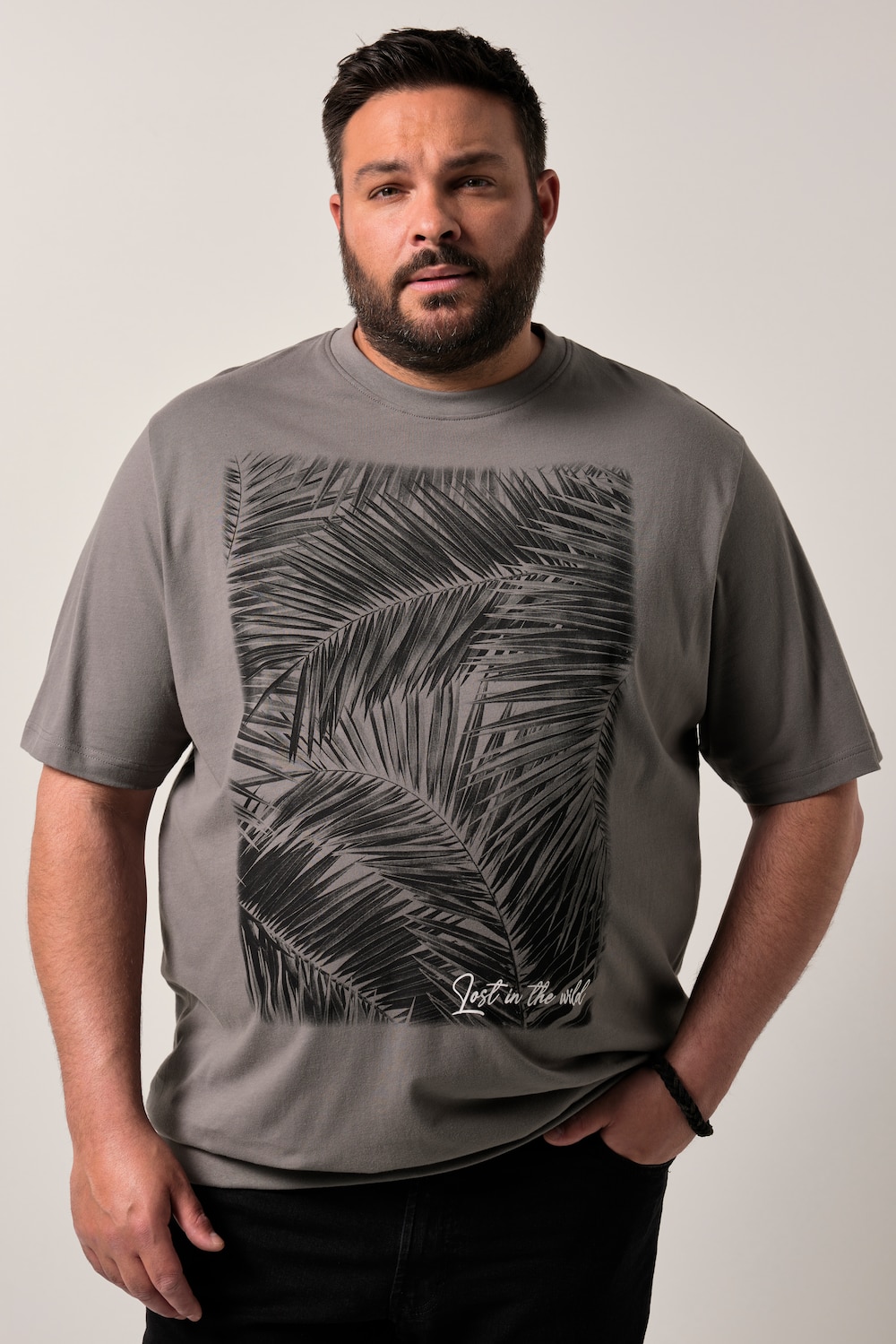 Men+ T-Shirt, Bauchfit, Print, Halbarm, bis 8 XL