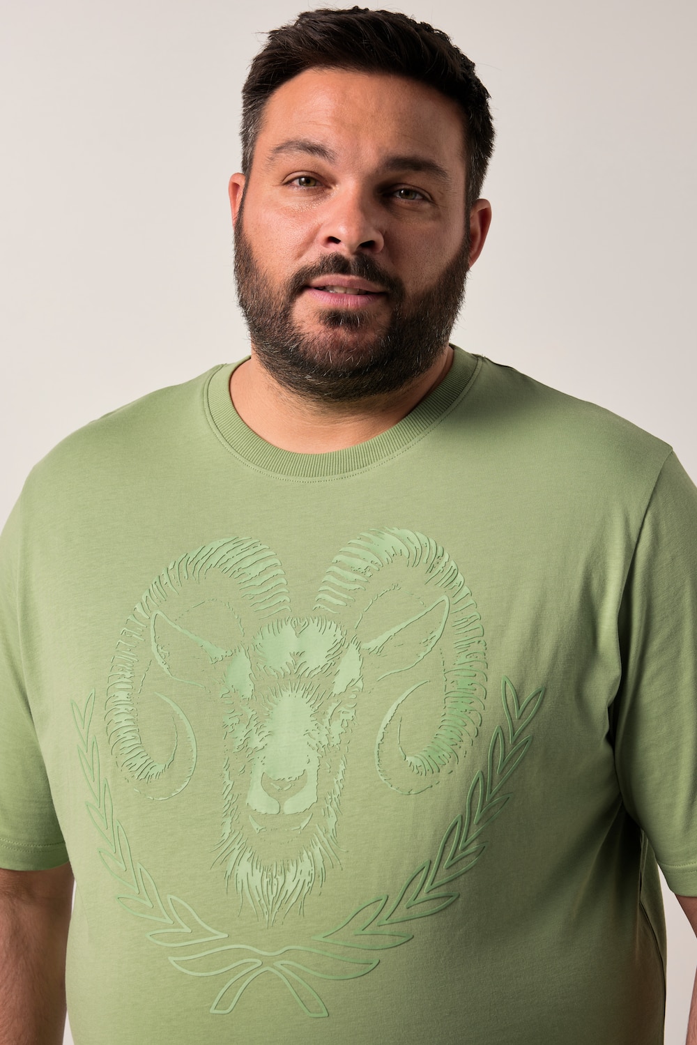 Stora storlekar T-shirt, Her, grön, storlek: 5XL, Bomull, Men Plus