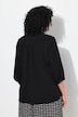 Overhemdblouse, linnenlook, A-lijn, overhemdkraag, 3/4-mouw