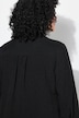 Overhemdblouse, linnenlook, A-lijn, overhemdkraag, 3/4-mouw