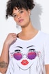 T-shirt, A-form, model-motiv, glitrende similisten