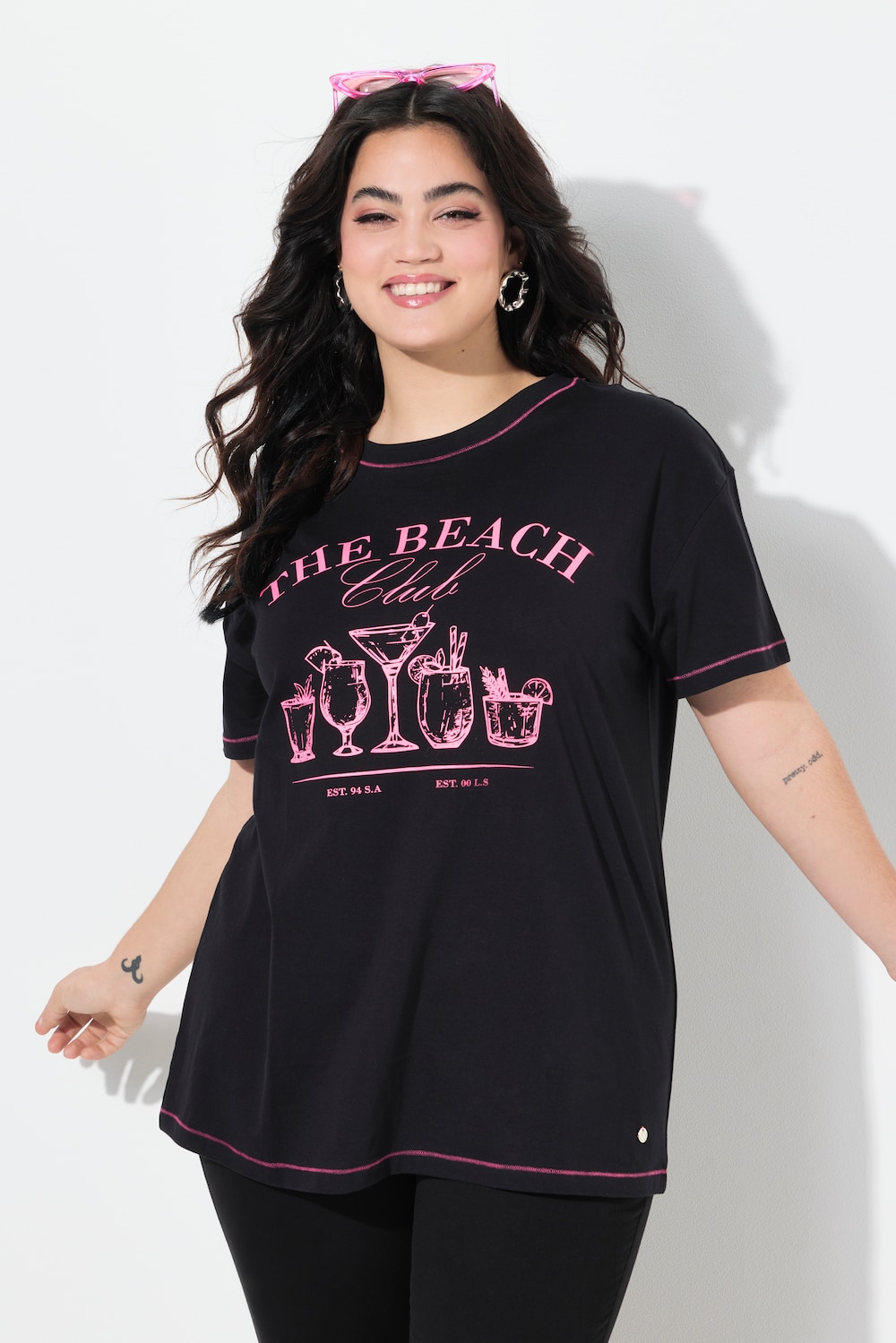 T-Shirt, Boxy Fit, Cocktails, Halbarm