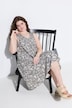Robe midi, jersey, nuages, encolure en V, sans manches, coton biologique