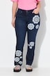 Paula jeans, straight fit, 3D floral print