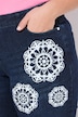 Paula jeans, straight fit, 3D floral print