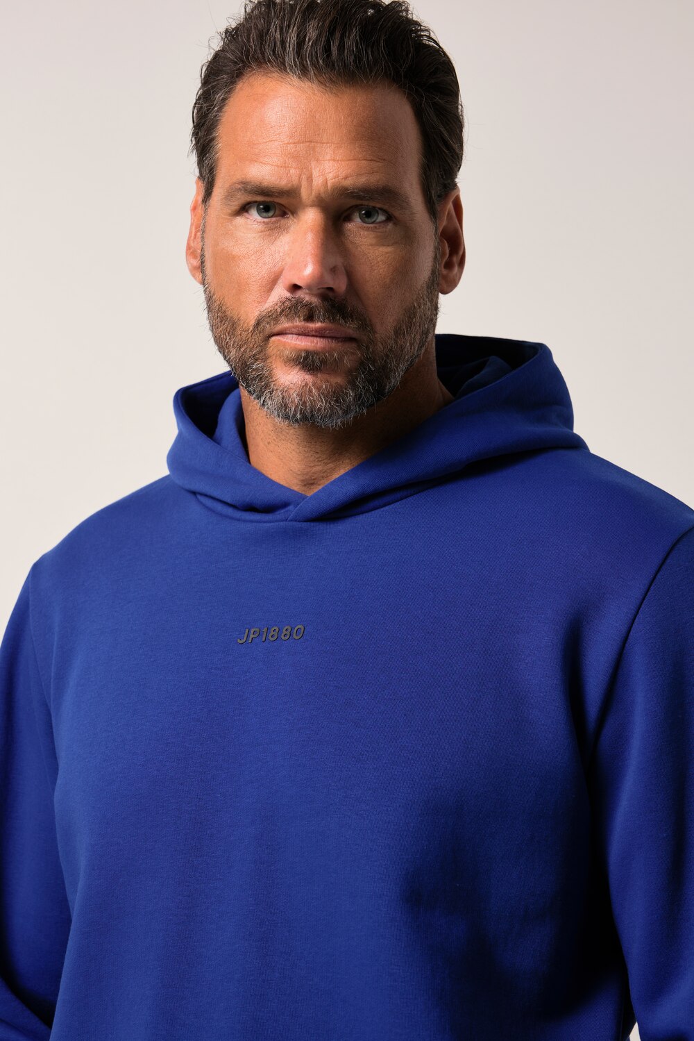 Stora storlekar Hoodie, Her, blå, storlek: 6XL, Bomull/Polyester, JP1880