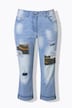 Vaqueros 7/8 Amy, Straight Fit, parches de camuflaje