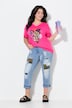 Vaqueros 7/8 Amy, Straight Fit, parches de camuflaje