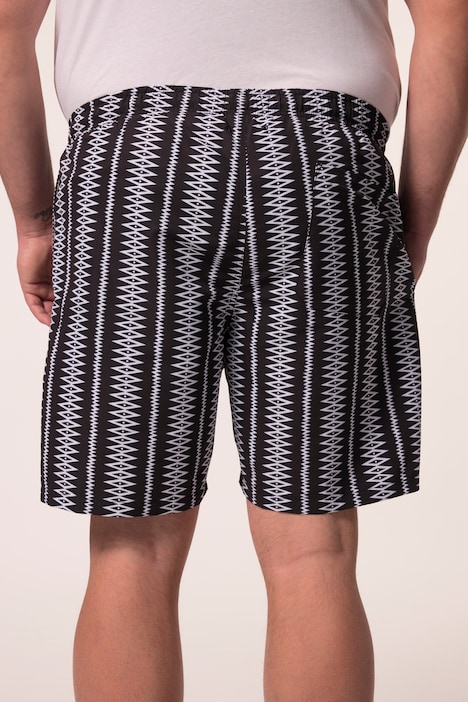 Men+ Badeshorts, Bauchfit, Alloverprint, Elastikbund, bis 8 XL