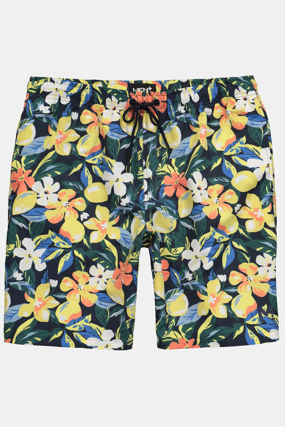 Stora storlekar Badbyxa, Her, blå, storlek: 8XL, Polyester, Men Plus