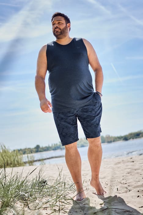 Short de bain Men+ imprimé all-over, taille élastique et coupe ventre confort - jusqu'à 8 XL