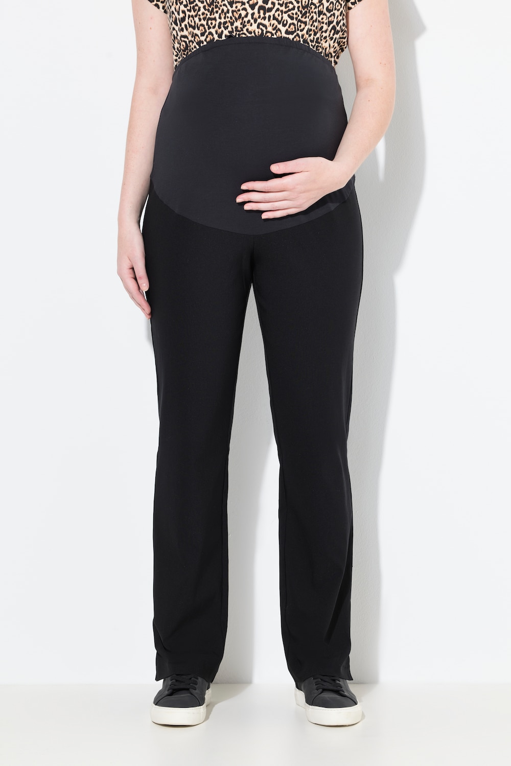 Große Größen Bellieva Bengalinhose, Damen, schwarz, Größe: 50/52, Baumwolle/Viskose/Synthetische Fasern, Ulla Popken