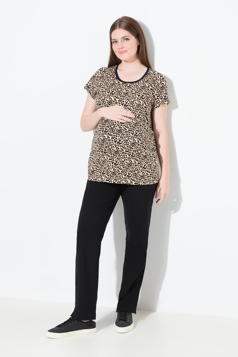 Bellieva bengaline broek, tailleband met stretch inzetstuk