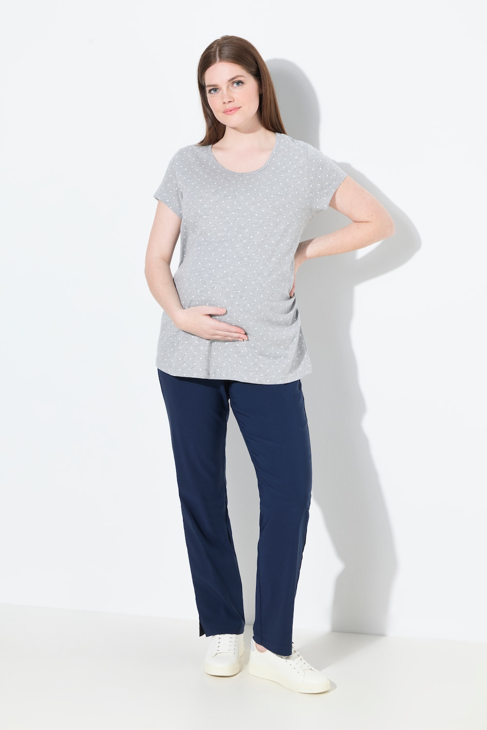 Bellieva bengaline broek, tailleband met stretch inzetstuk