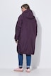 Veste technique oversize à capuche. Doublure polaire bouclée. Fermeture éclair à double sens