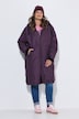 Veste technique oversize à capuche. Doublure polaire bouclée. Fermeture éclair à double sens