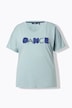 T-shirt, lettermotief, oversized, ronde hals, korte mouwen