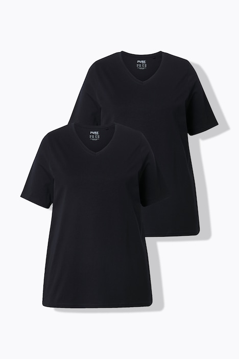 2 Pack Eco Cotton Short Sleeve V-Neck Tees