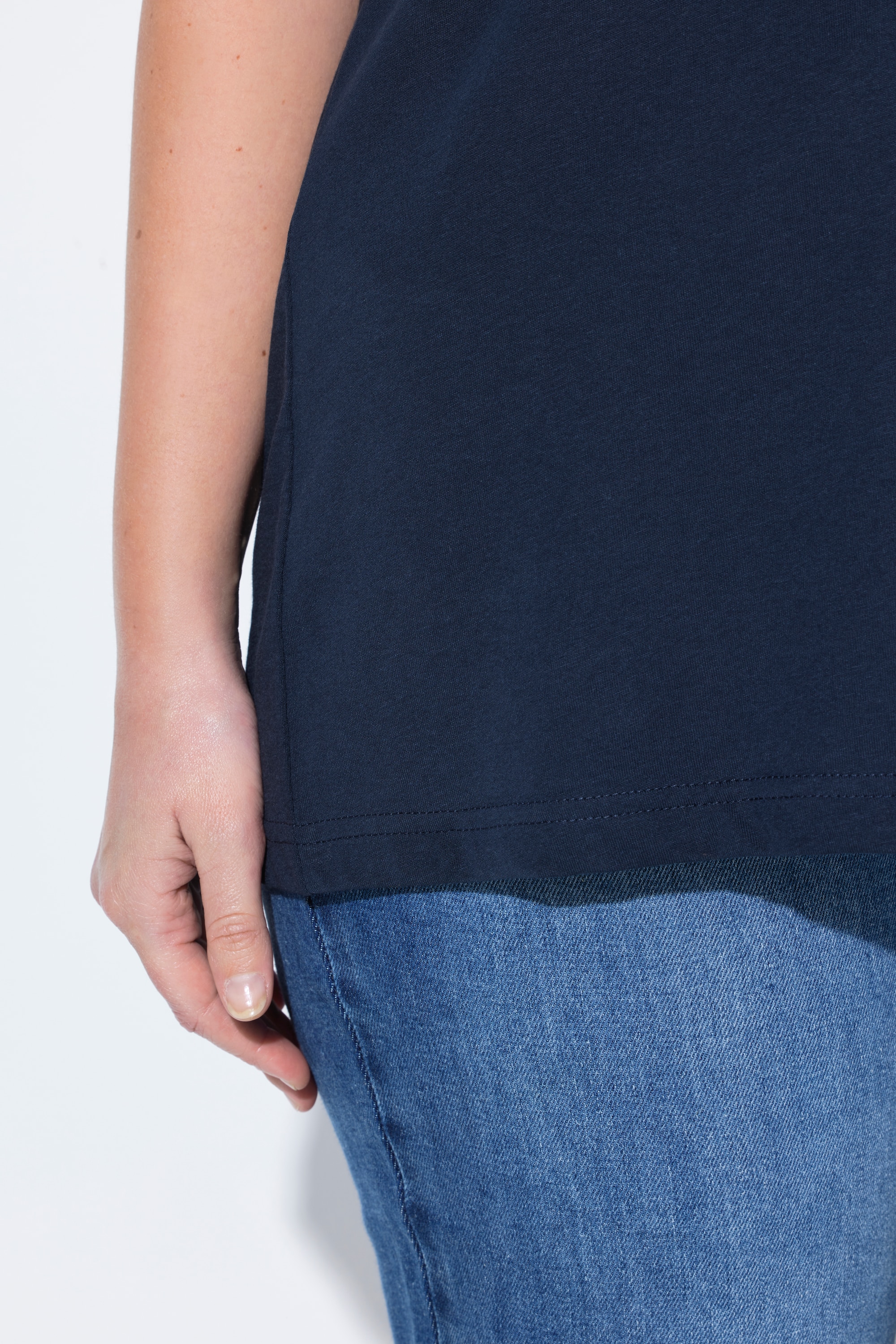 Ulla Popken Damen große Größen T Shirt 2er Pack V Ausschnitt Halbarm